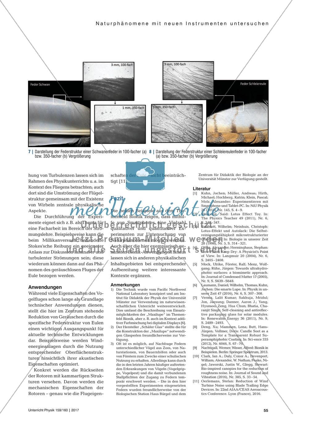 Von der Natur lernen - Experimente zur Untersuchung bionischer Phänomene mit dem Smartphone Preview 7