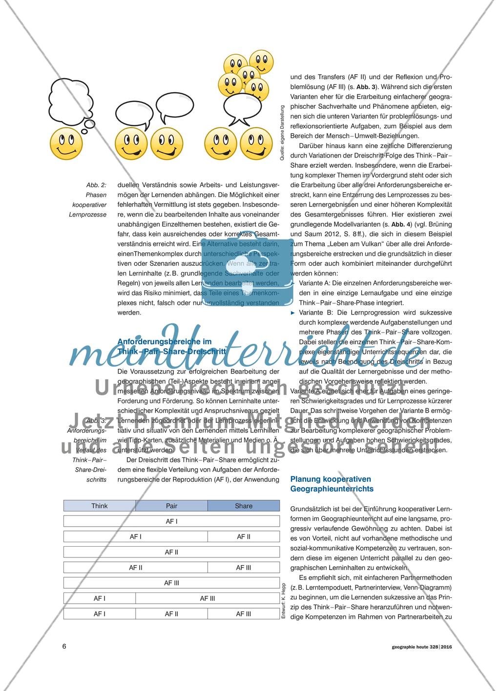Kooperatives Lernen im Geographieunterricht - Potenzial für eine intensive Auseinandersetzung mit Lerninhalten Preview 5