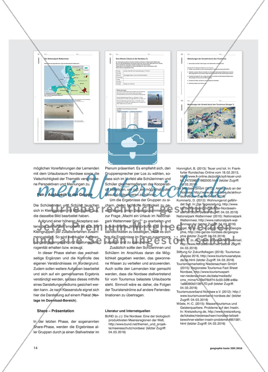 Urlaub im Nationalpark Wattenmeer: Heranführung an das Think – Pair – Share-Verfahren Preview 5