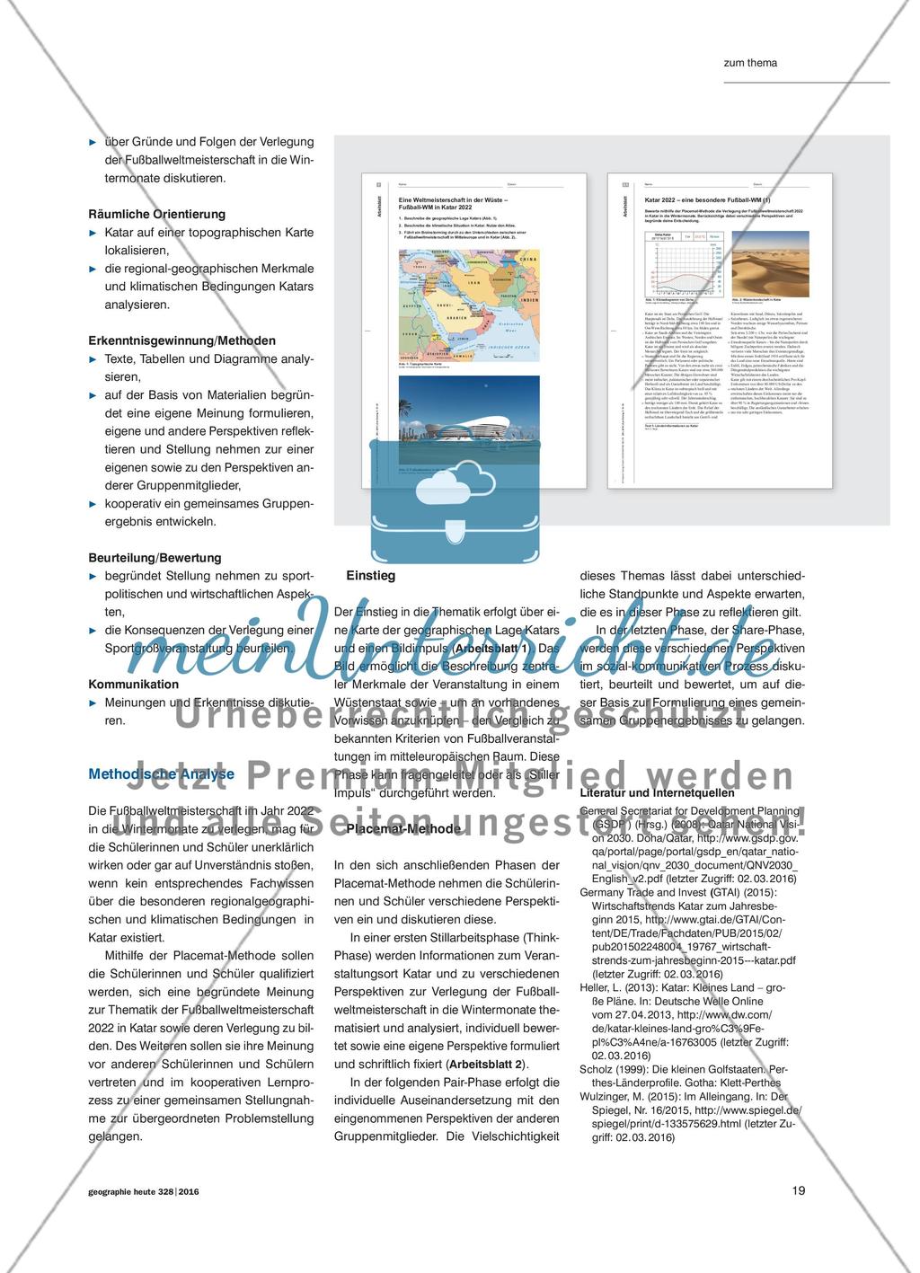 Eine Fußball-WM im Winter ist anders - Geographisches Denken mit der Placemat-Methode entwickeln Preview 5
