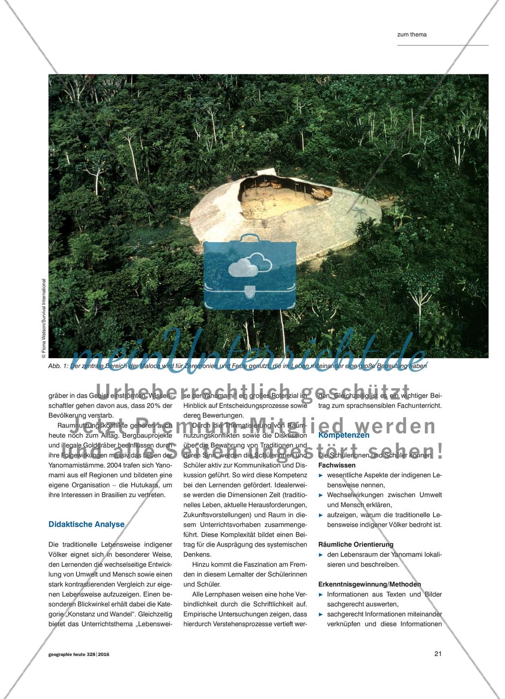 Das Leben der Yanomami-Indianer: Das Gruppenpuzzle – eine Möglichkeit des arbeitsteiligen Lernens Preview 2