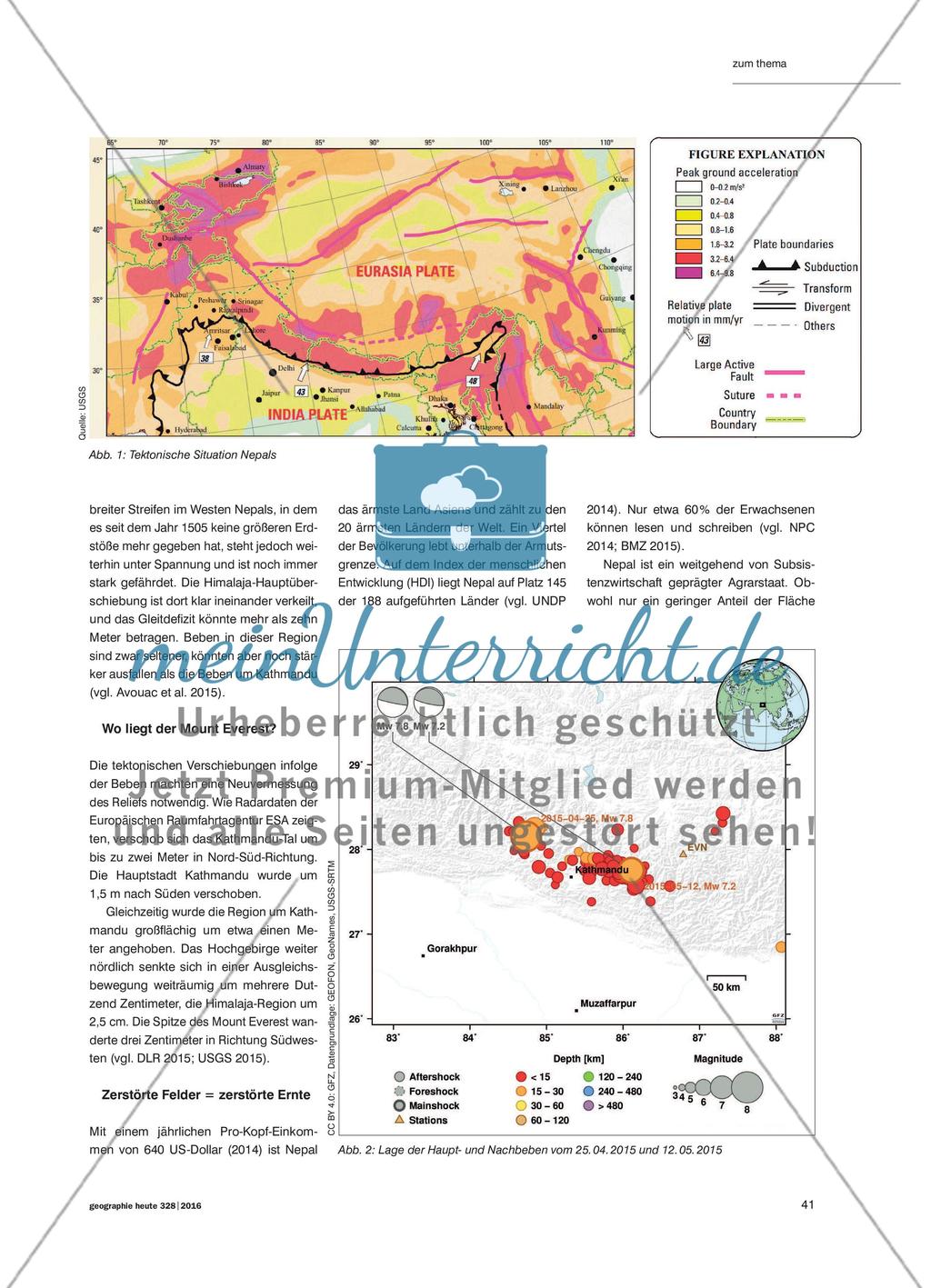 Erdbeben in Nepal – eine Region unter Spannung: Filme analysieren mit der Strukturlegetechnik Preview 2