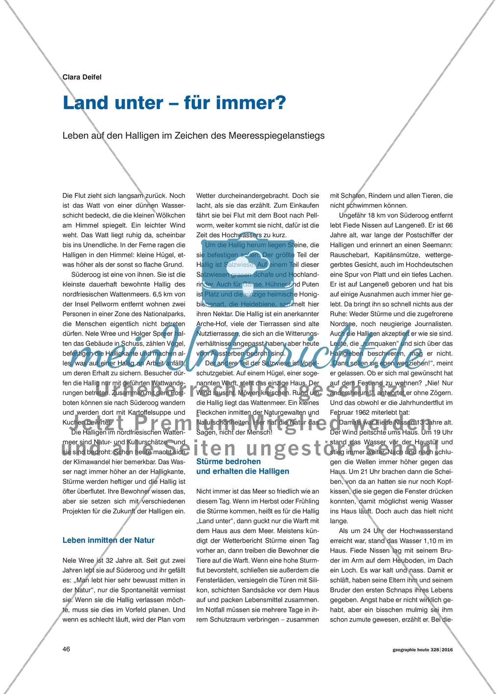 Land unter – für immer?: Leben auf den Halligen im Zeichen des Meeresspiegelanstiegs Preview 1
