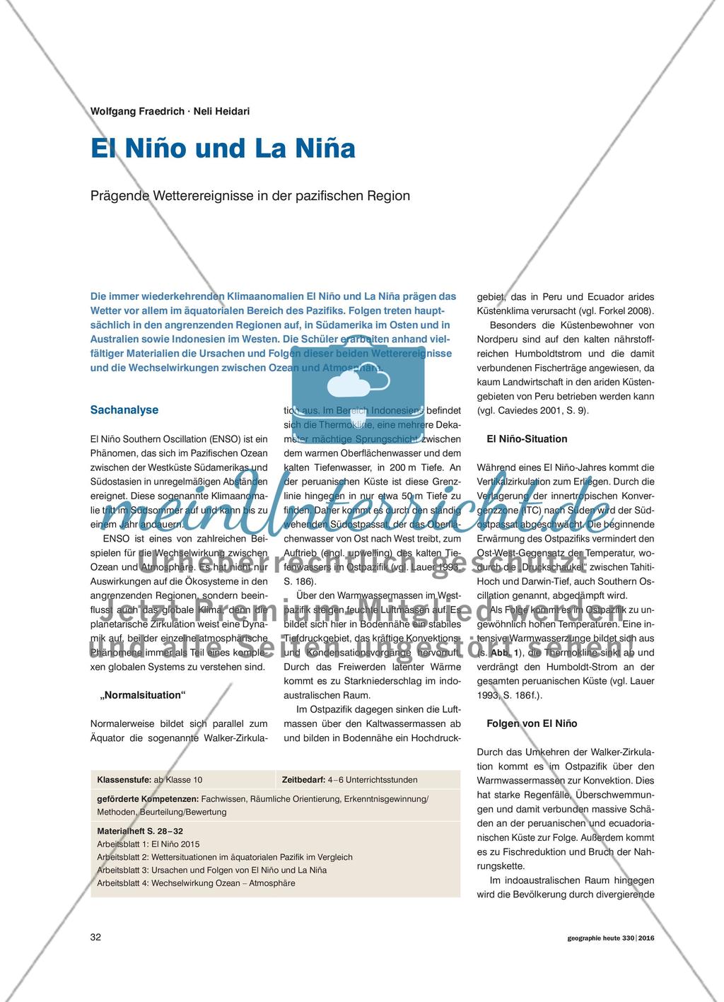 El Niño und La Niña - Prägende Wetterereignisse in der pazifischen Region Preview 1