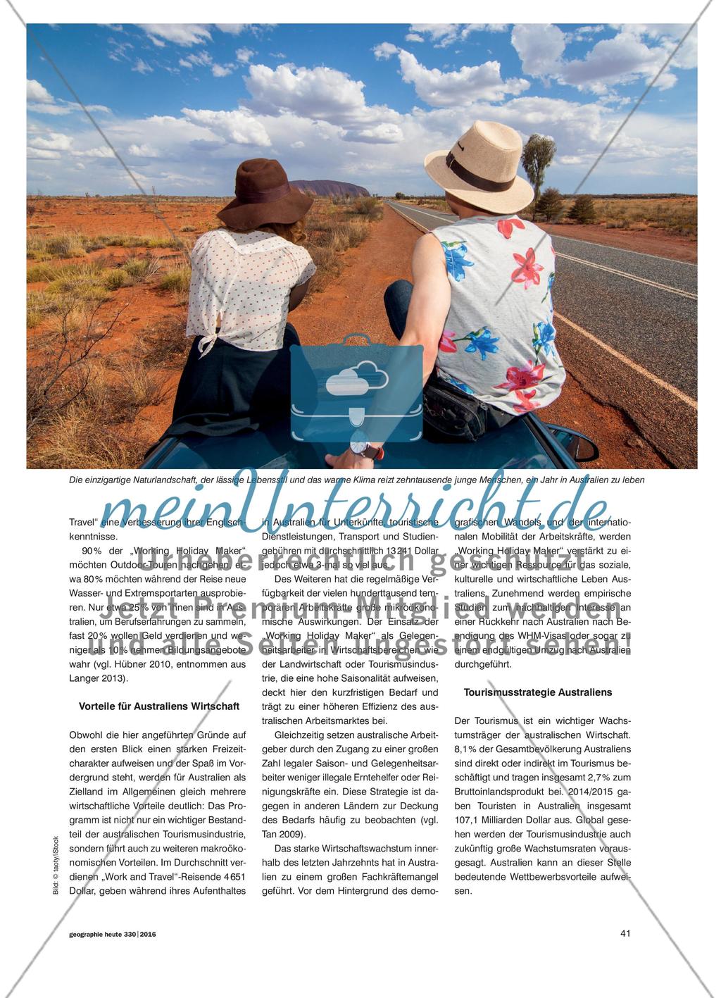 Von Kurzzeitmigranten und Langzeittouristen - Die Bedeutung der „Work and Travel“-Visa für die australische Wirtschaft Preview 2