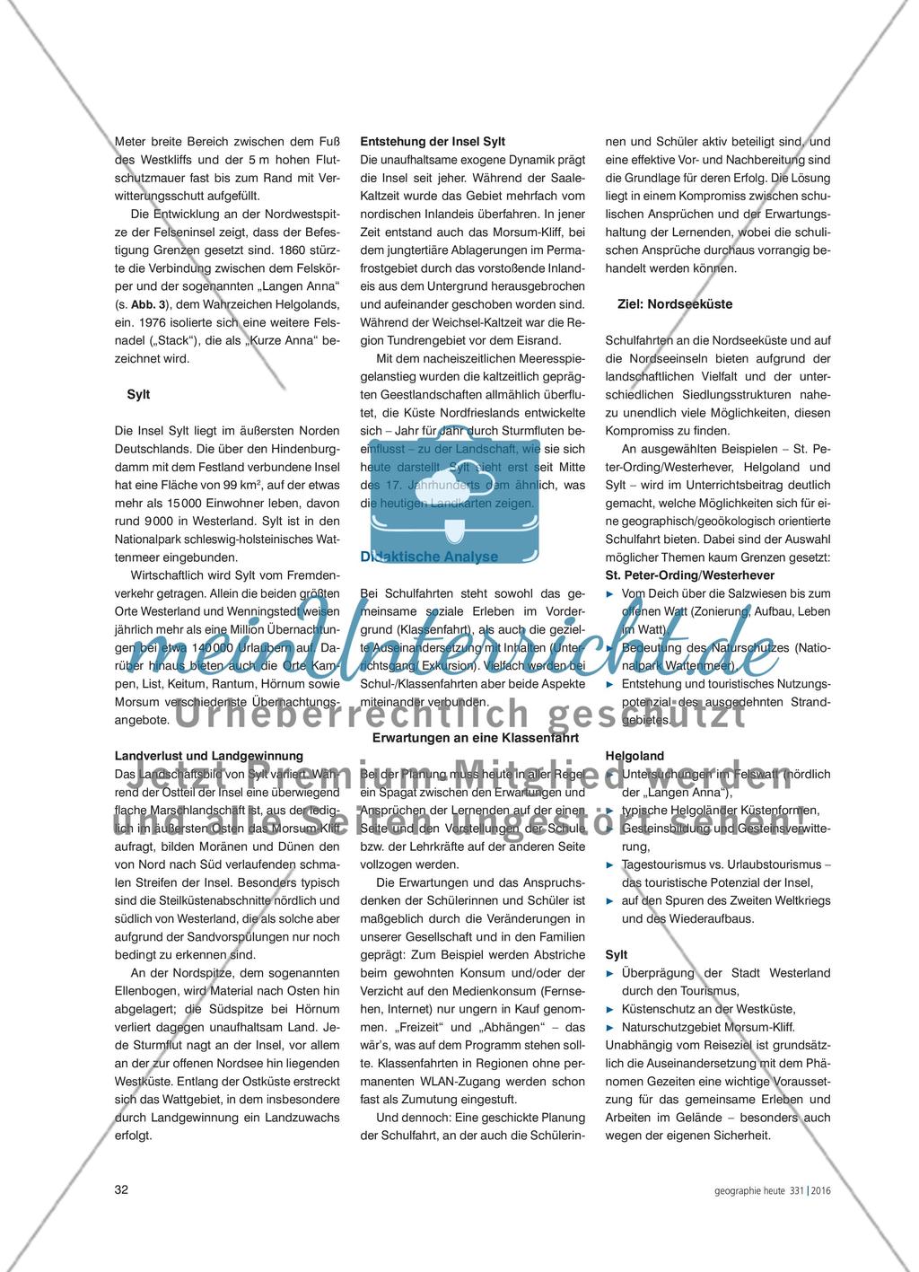 Tourismusgebiete als Ziel von Klassenfahrten - Drei Beispiele für die Nordseeküste und die Nordseeinseln Preview 3