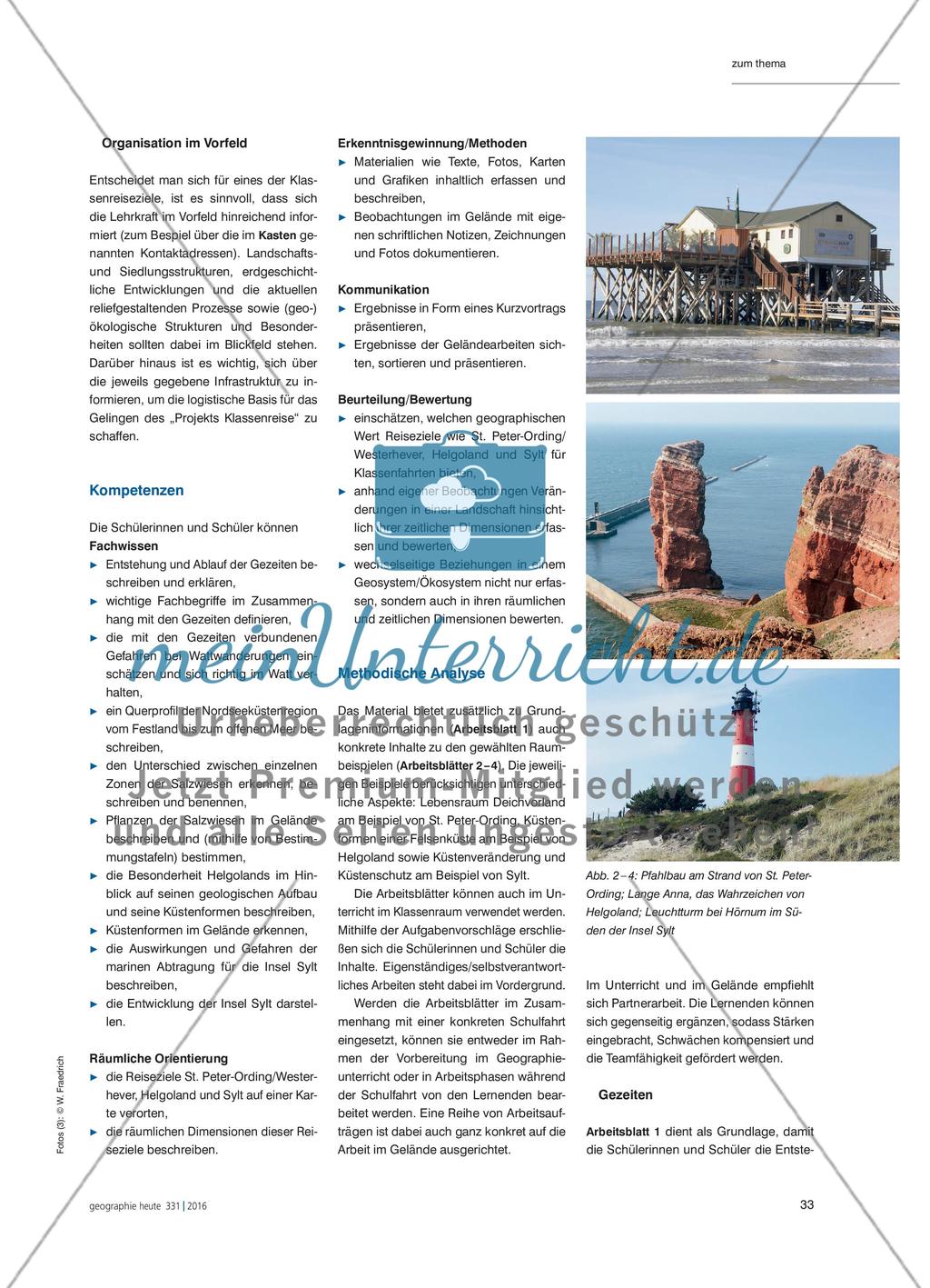 Tourismusgebiete als Ziel von Klassenfahrten - Drei Beispiele für die Nordseeküste und die Nordseeinseln Preview 4