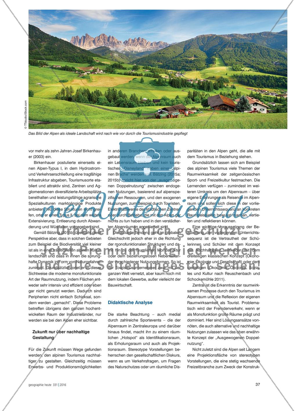 Sportgerät? Wildnis? Bilderbuch? - Die Alpen im Blickfeld des Tourismus Preview 2