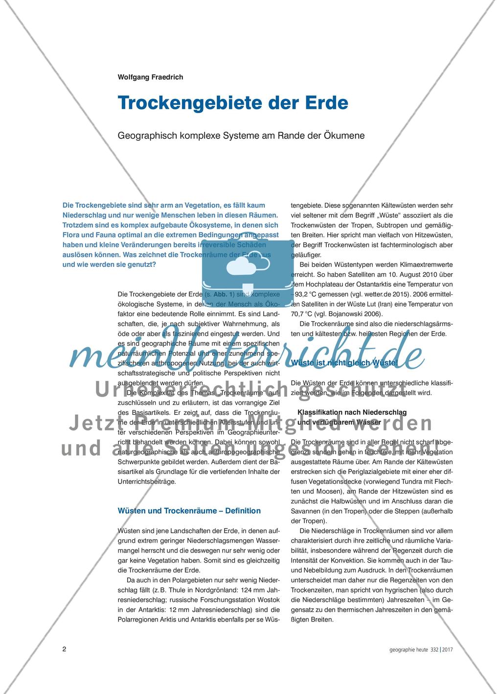 Trockengebiete der Erde - Geographisch komplexe Systeme am Rande der Ökumene Preview 1