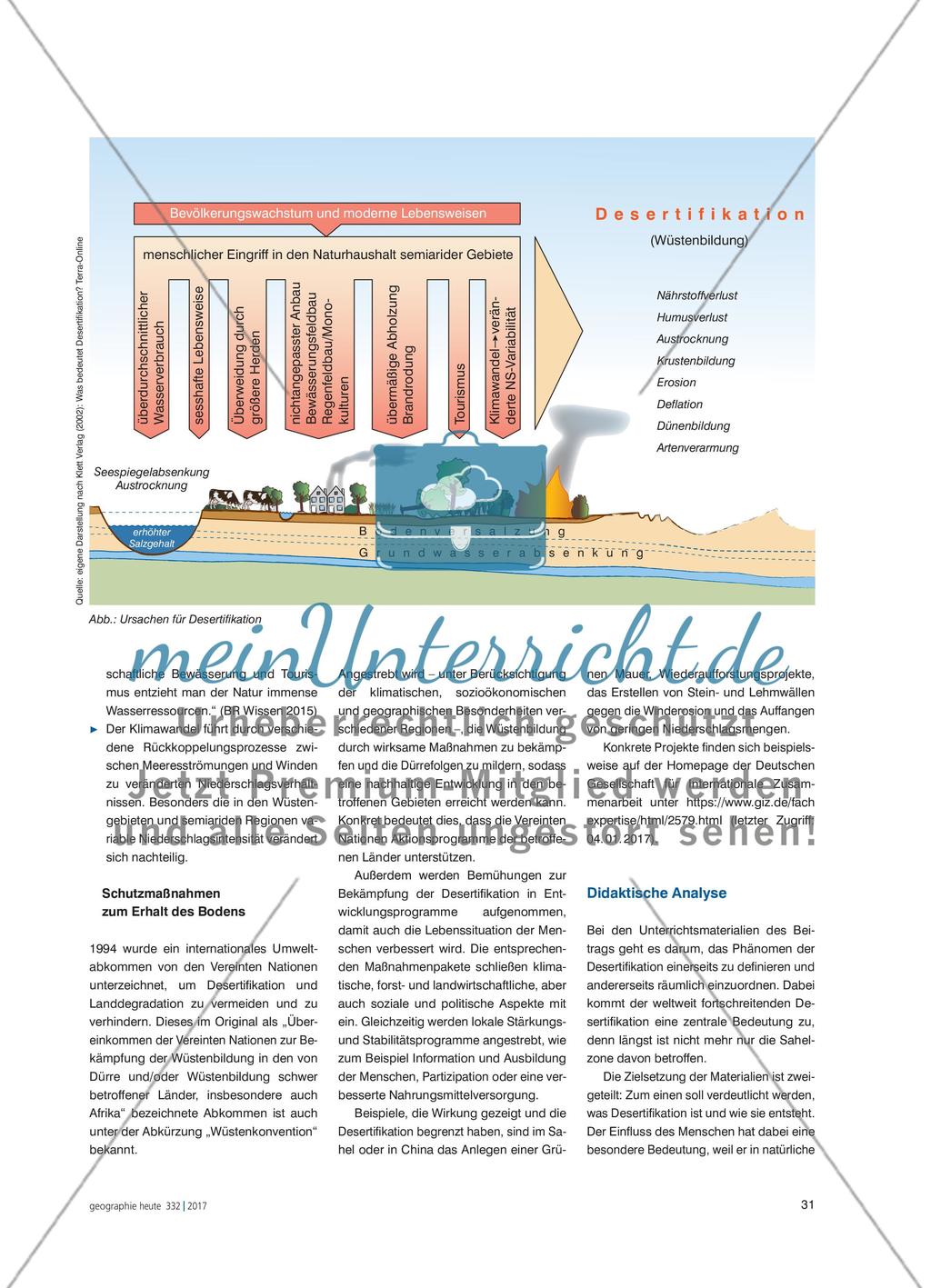 Desertifikation - Ursachen und Folgen an Beispielen erarbeiten Preview 2