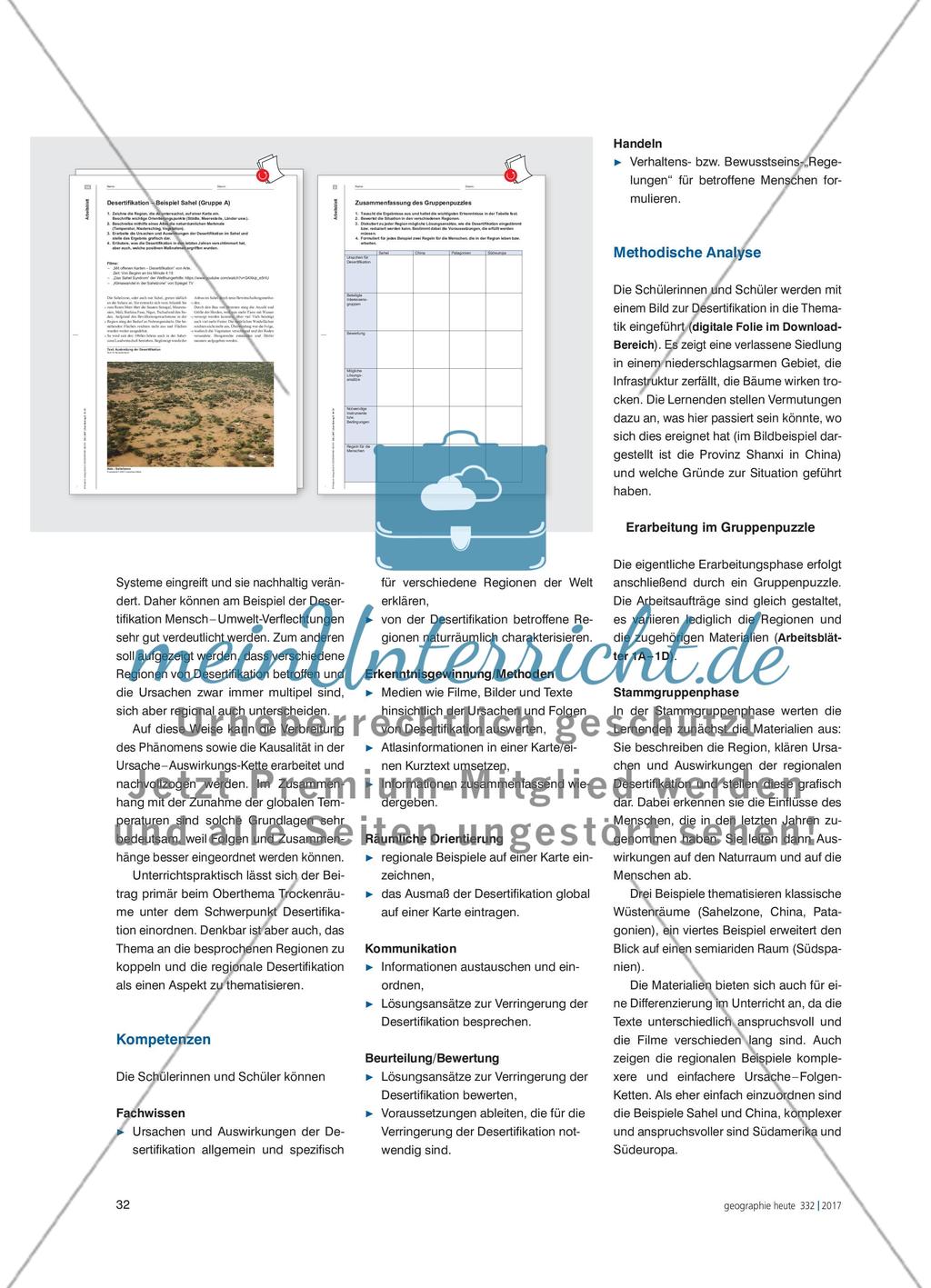 Desertifikation - Ursachen und Folgen an Beispielen erarbeiten Preview 3