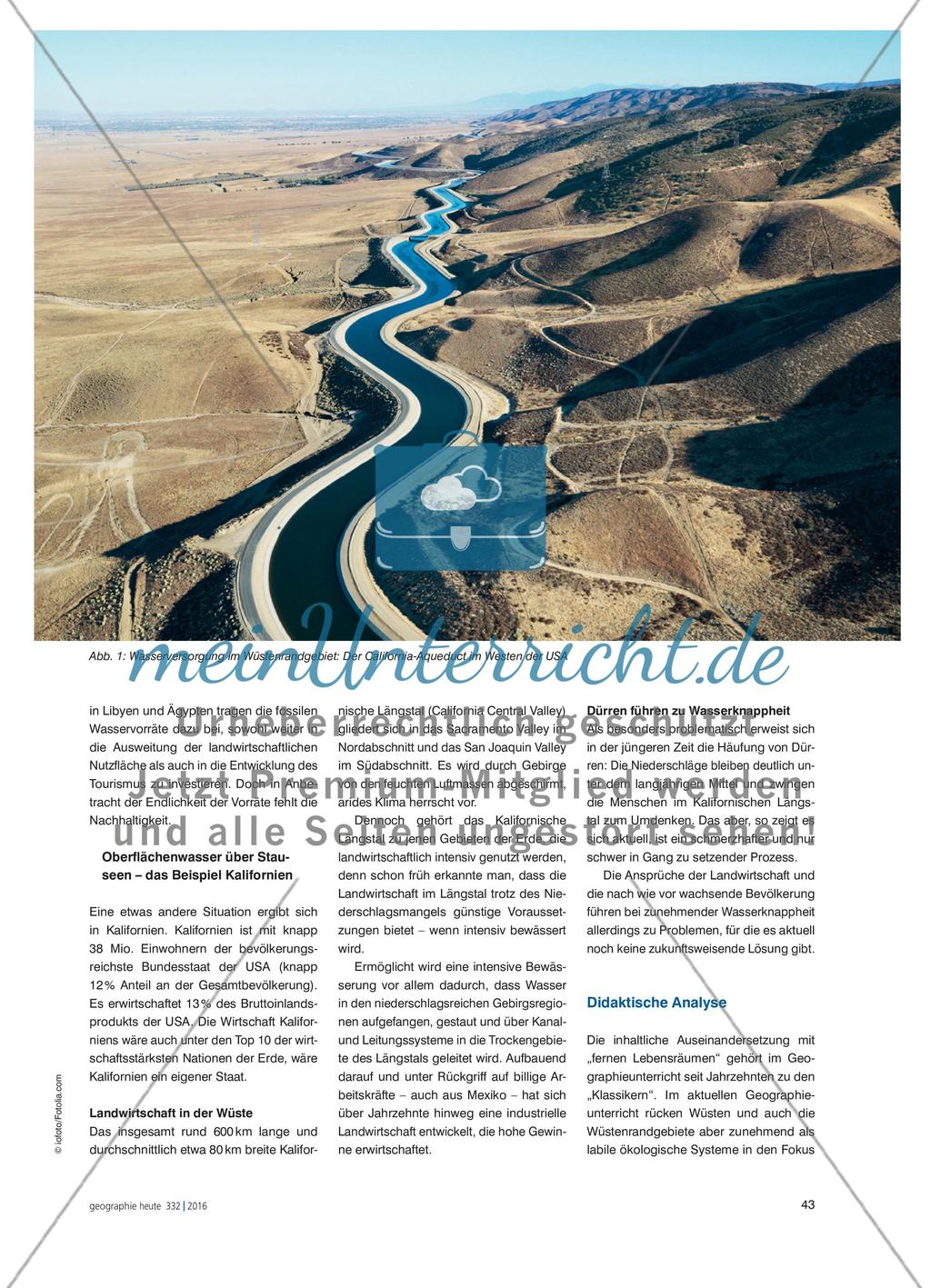 Wasserversorgung in Trockengebieten - Die Beispiele Nubian-Sandstone-Aquifer und Kalifornisches Längstal Preview 2