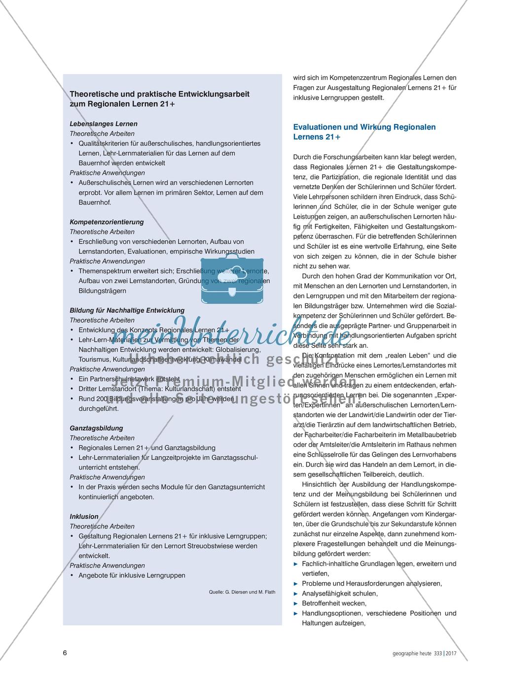 Regionales Lernen 21+ - Konzept, Wirkung und Bedeutung für den Geographieunterricht Preview 5