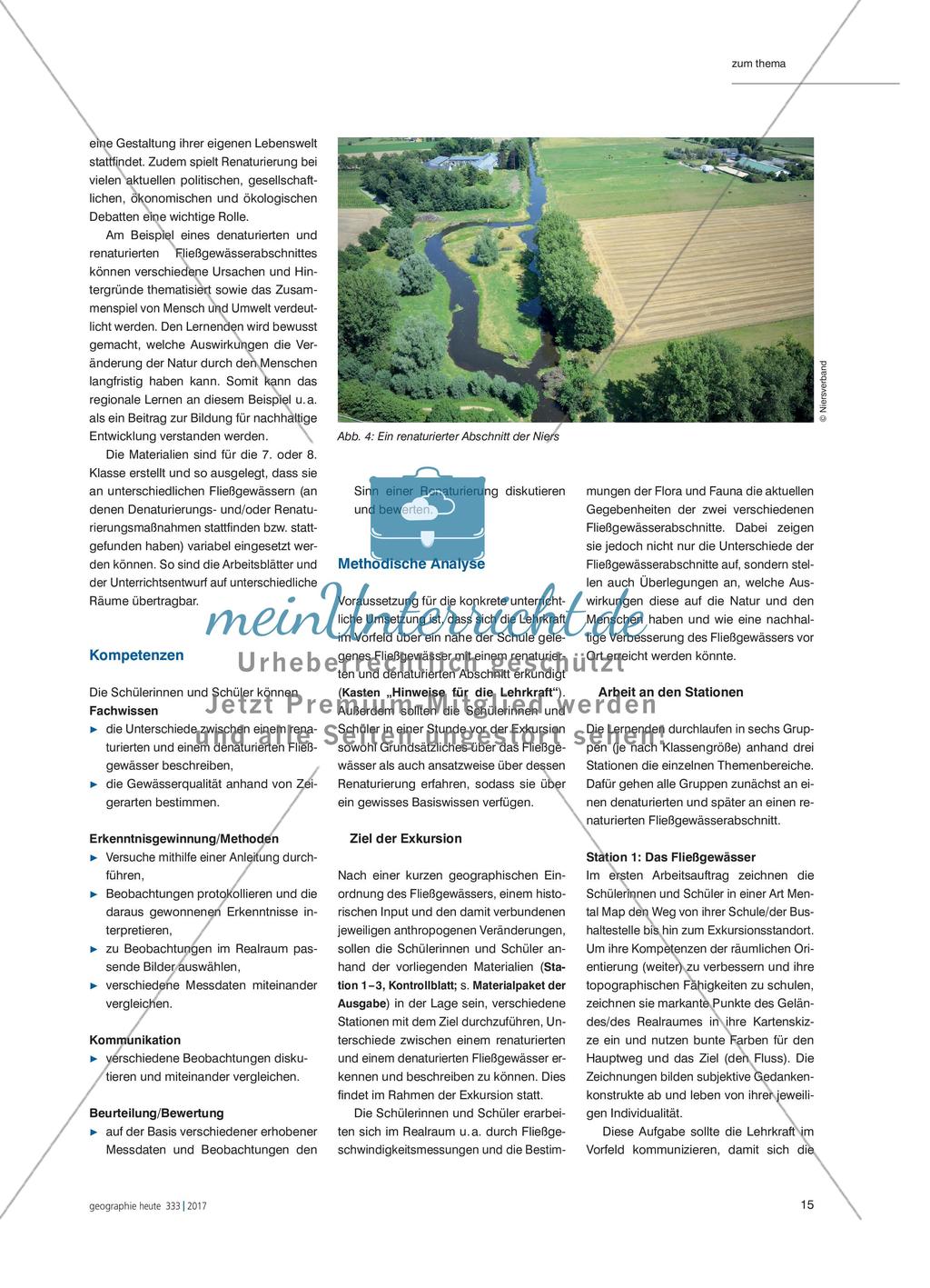 Lernen vor Ort – alles im „Fluss“?: Renaturierte und denaturierte Fließgewässerabschnitte kennenlernen Preview 4