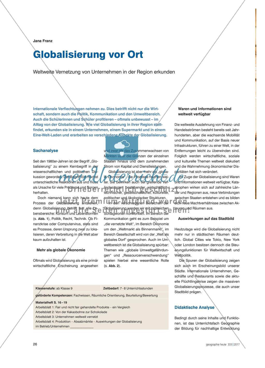 Globalisierung vor Ort - Weltweite Vernetzung von Unternehmen in der Region erkunden Preview 1