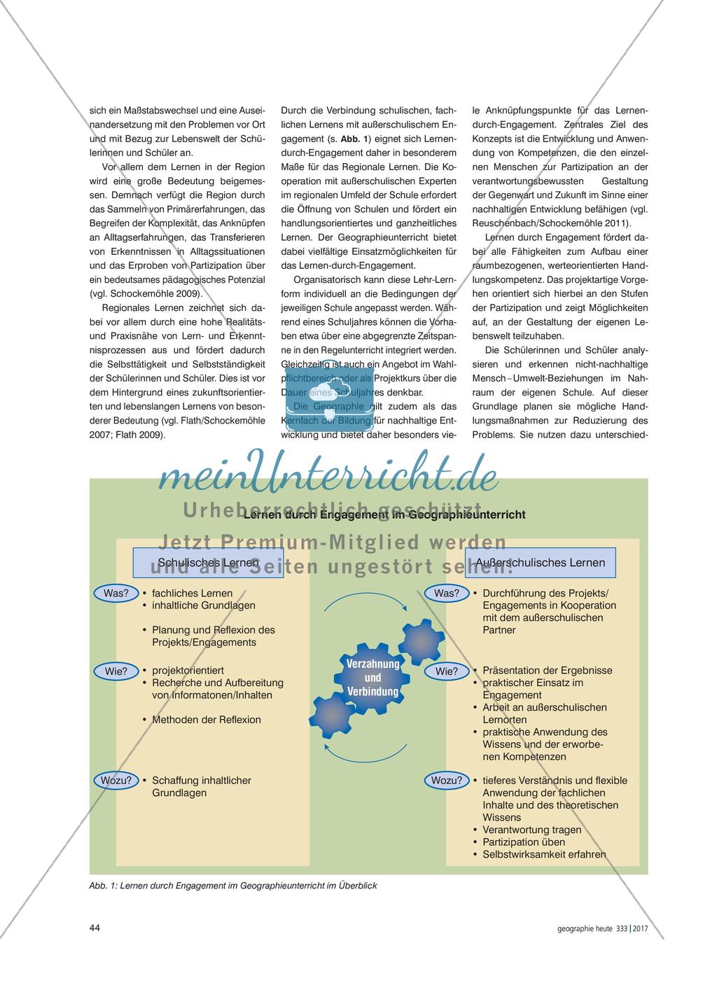Lernen durch Engagement im Geographieunterricht Preview 2