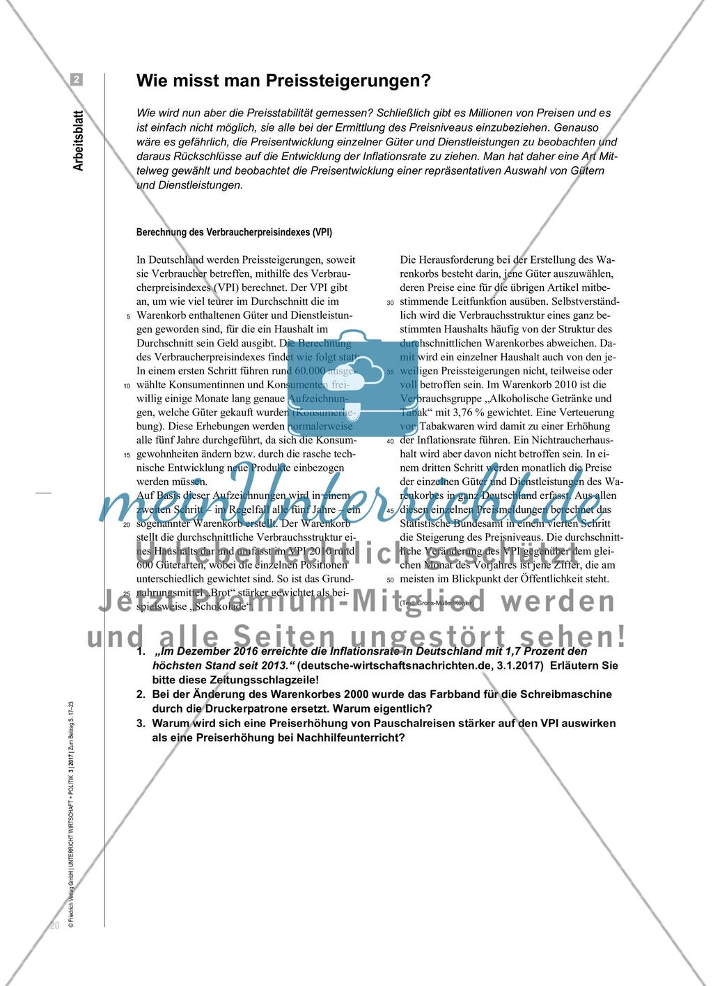 Vom Wert des Geldes - Didaktische Einführung in die Phänomene „Inflation“ und „Deflation“ Preview 4