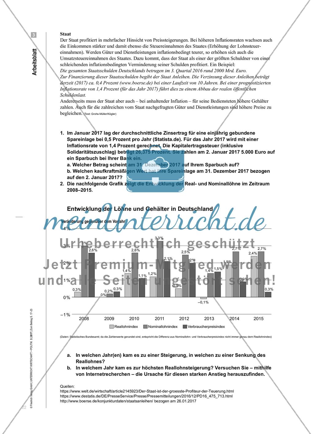 Vom Wert des Geldes - Didaktische Einführung in die Phänomene „Inflation“ und „Deflation“ Preview 6