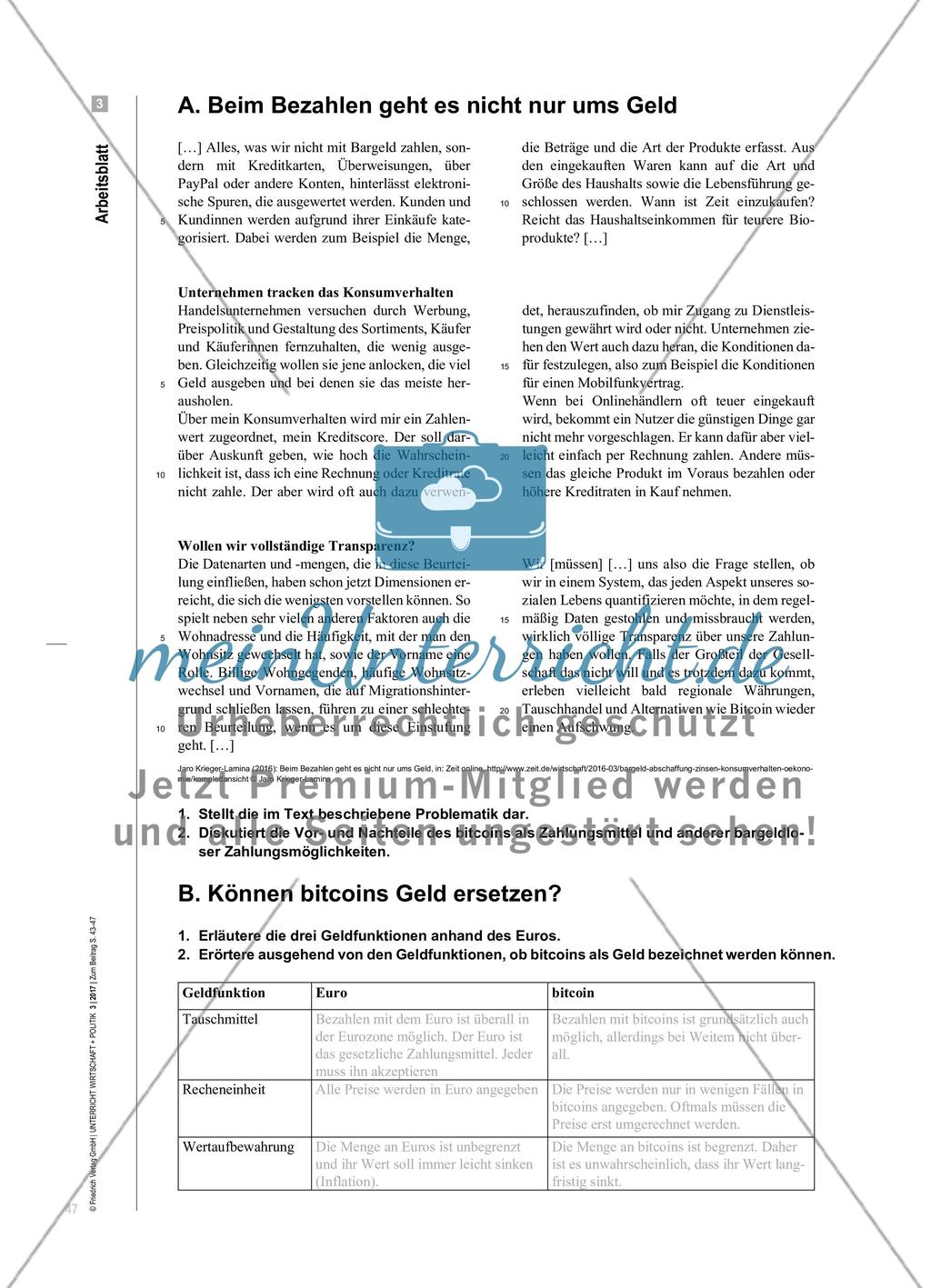 Bitcoin – eine Währungsalternative?: Bitcoin aus der Verbraucherperspektive im Wirtschaftsunterricht Preview 5