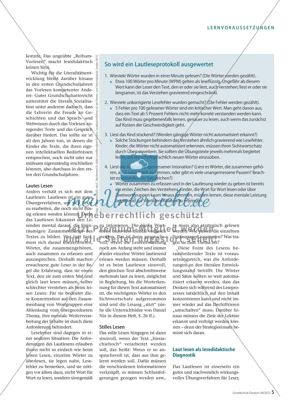 Laut lesen, leise lesen Preview 2