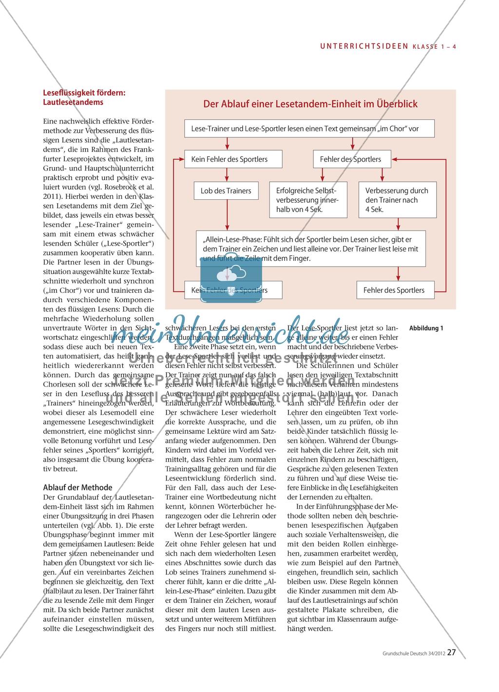 Lautlesetandems - Das flüssige Lesen im Unterricht kooperativ fördern Preview 2