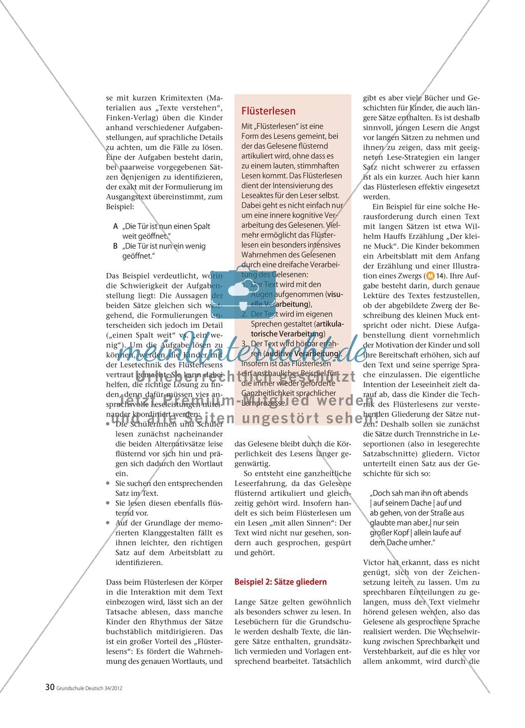 Flüsterlesen - Eine Lesetechnik zwischen laut und leise Preview 2