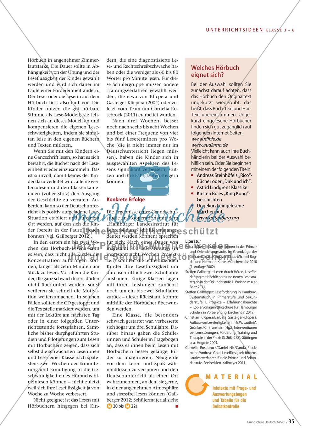 Lesen mit Hörbuch - Mit Hörbüchern zu lesen heisst gerne und besser zu lesen Preview 2