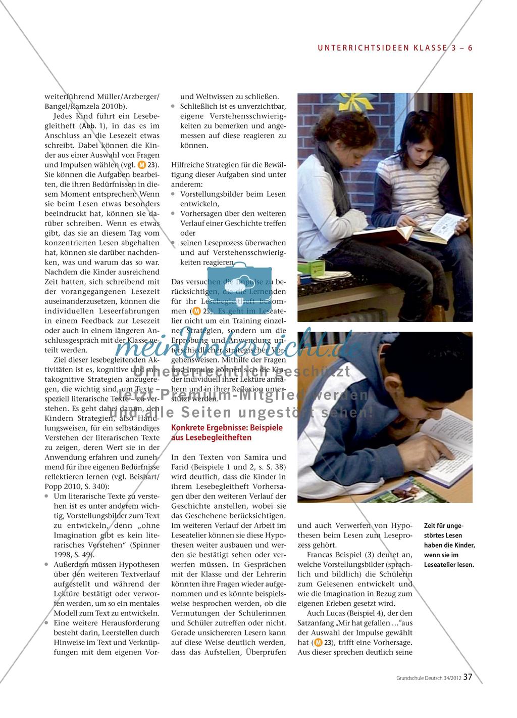 Lesen im Leseatelier - Das eigene Lesen beobachten und reflektieren Preview 2