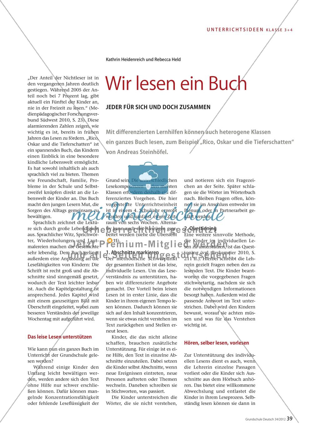 Wir lesen ein Buch - Jeder für sich und doch zusammen Preview 1