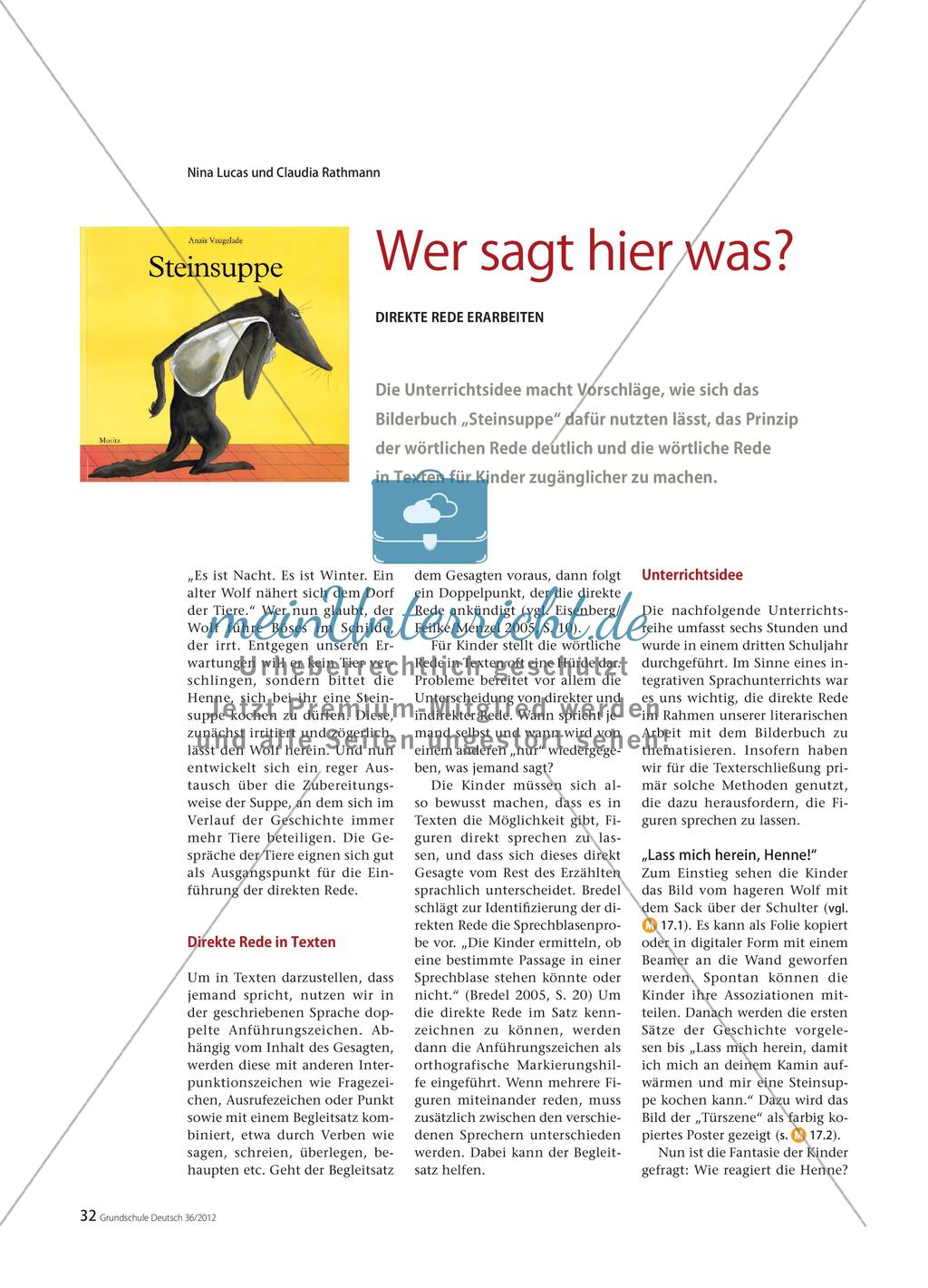 Wer sagt hier was? - Direkte Rede erarbeiten Preview 1