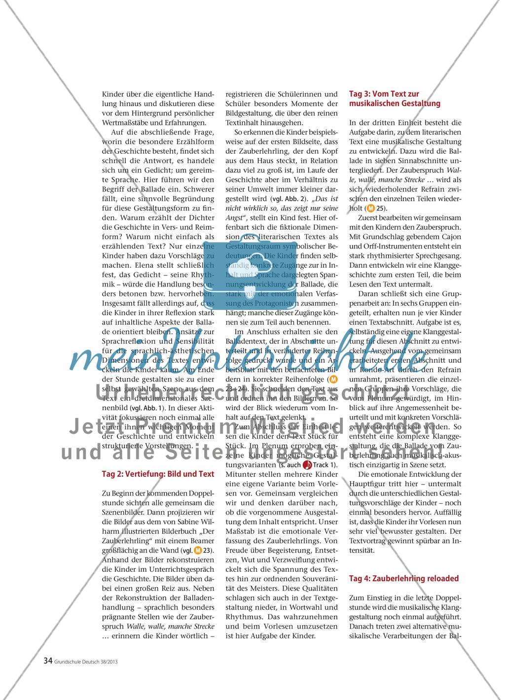 Goethes „Zauberlehrling“ im medienintegrativen Unterricht Preview 2