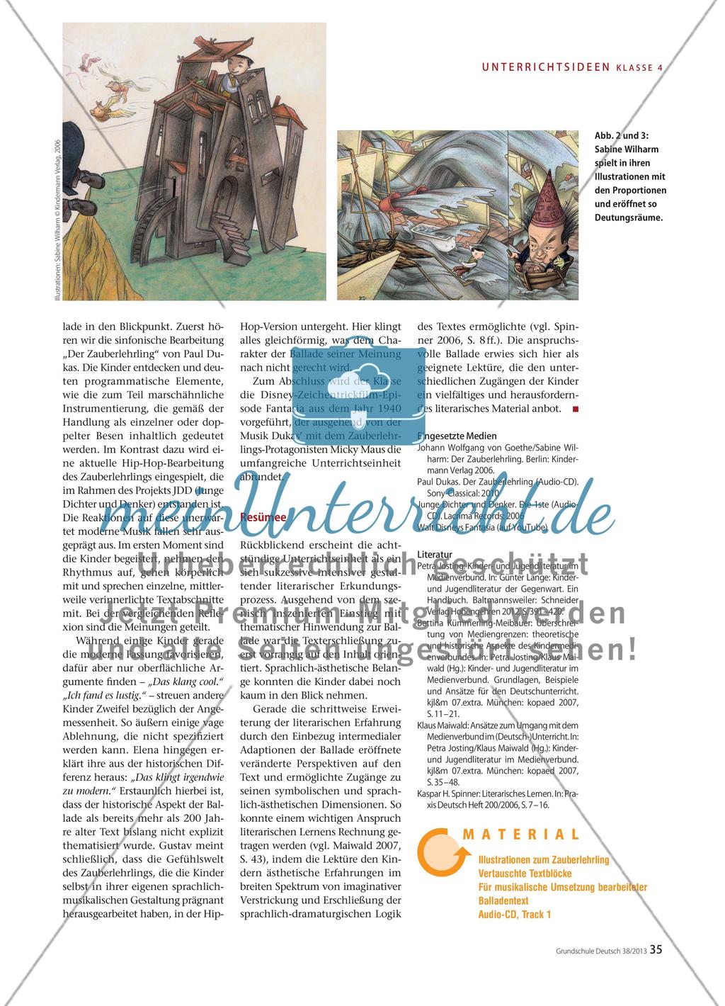 Goethes „Zauberlehrling“ im medienintegrativen Unterricht Preview 3