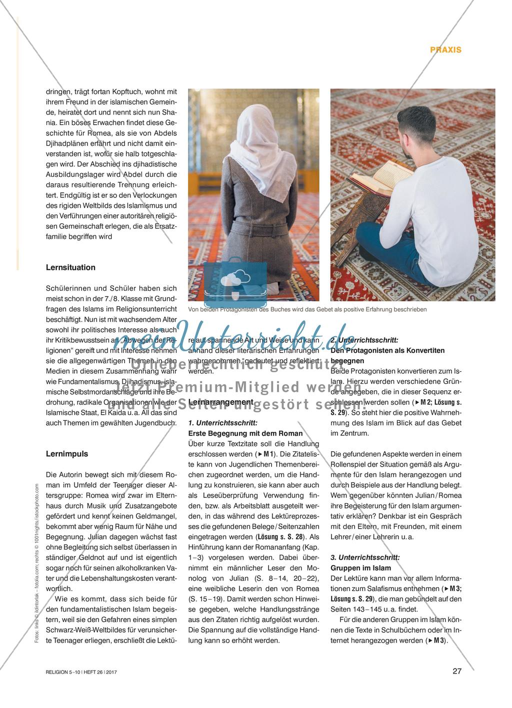 Heiliger Krieg in Deutschland? - Anna Kuschnarowas „Djihad Paradise“ als Ganzschrift im Religionsunterricht Preview 2