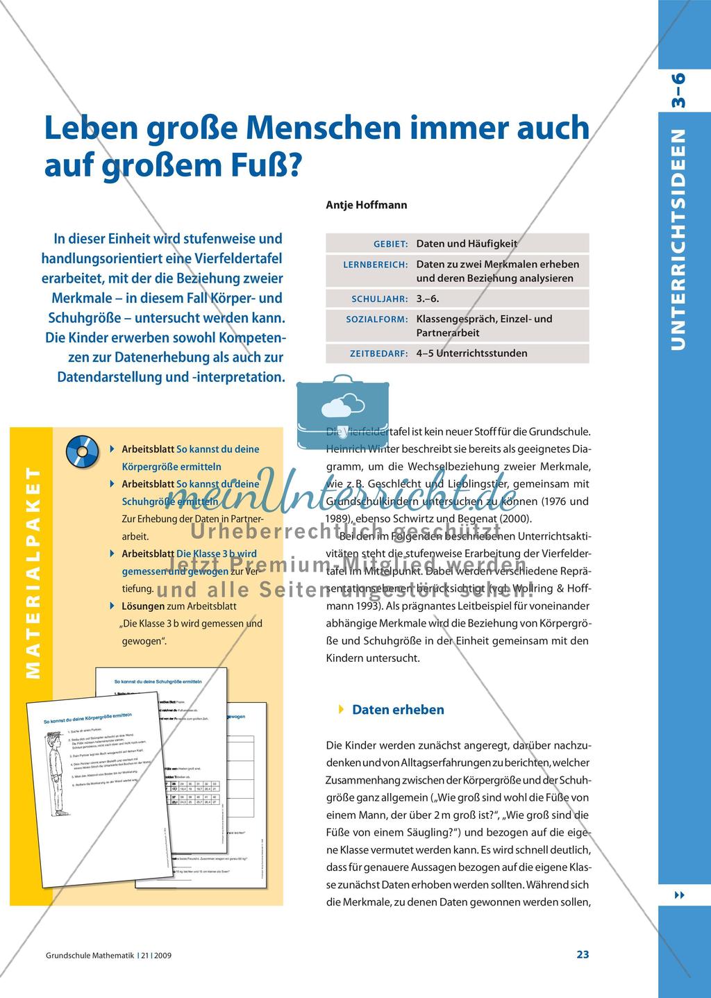 Leben große Menschen immer auch auf großem Fuß? Preview 1