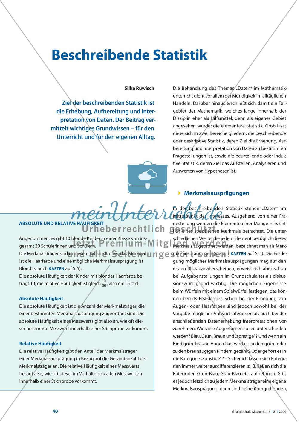 Beschreibende Statistik Preview 1