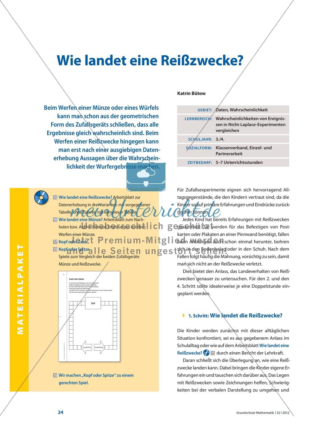 Wie landet eine Reißzwecke? Preview 1