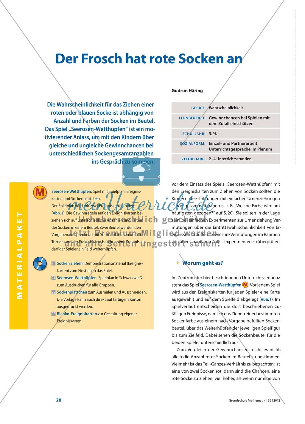Der Frosch hat rote Socken an Preview 1