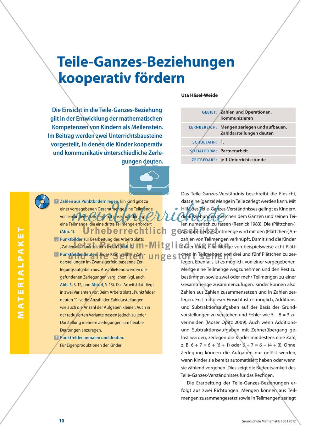 Teile-Ganzes-Beziehungen kooperativ fördern Preview 1