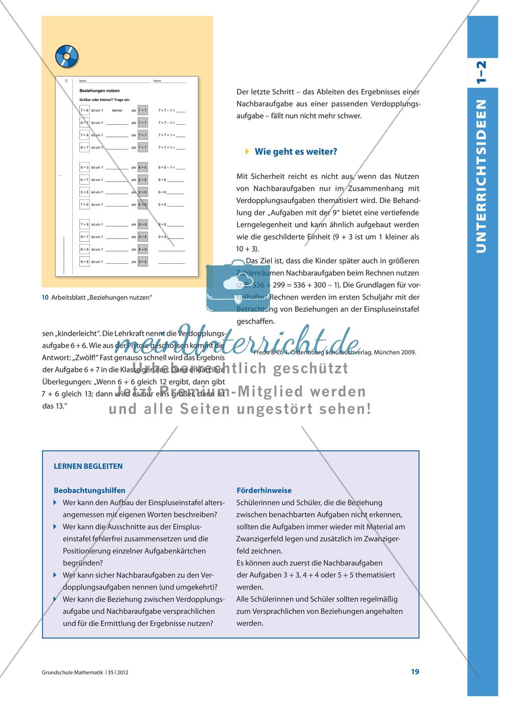 Aufgabenbeziehungen an der Einspluseinstafel Preview 6