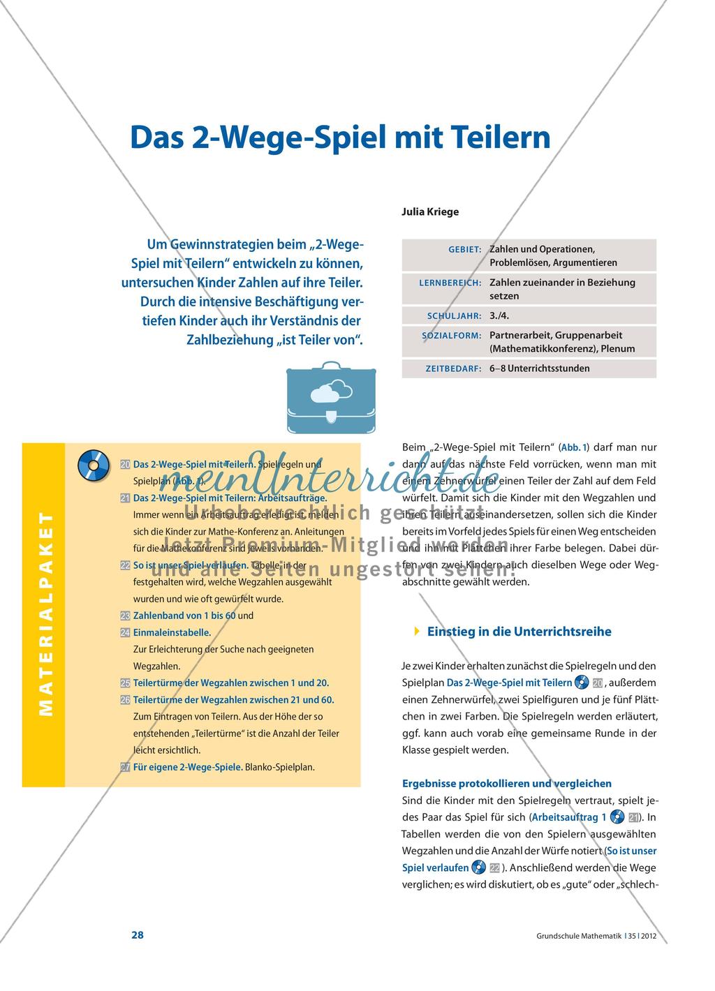 Das 2-Wege-Spiel mit Teilern Preview 1