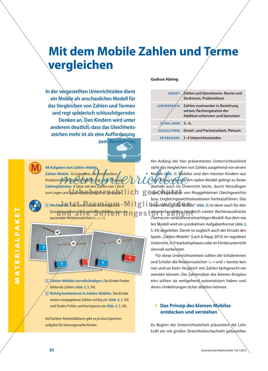 Mit dem Mobile Zahlen und Terme vergleichen Preview 1