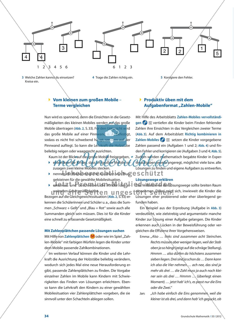 Mit dem Mobile Zahlen und Terme vergleichen Preview 3