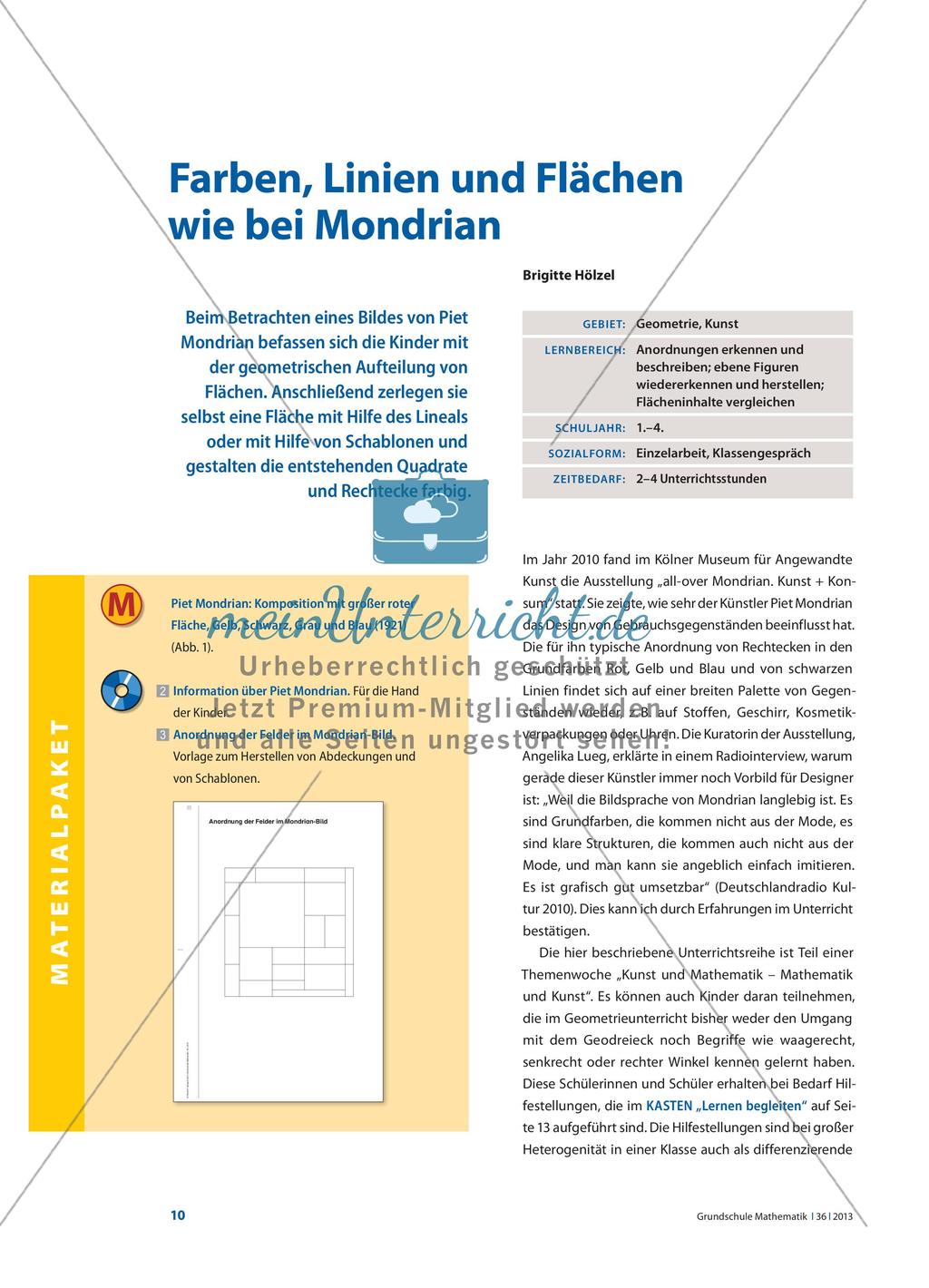 Farben, Linien und Flächen wie bei Mondrian Preview 1