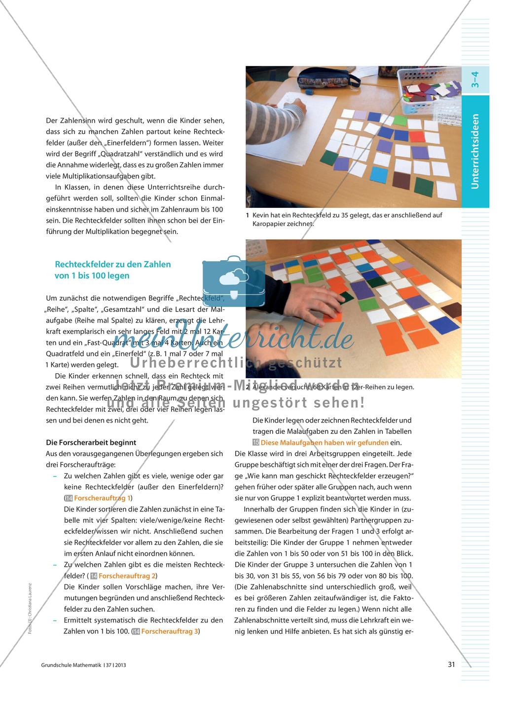 Wir suchen viele Rechteckfelder - Kinder beschreiben und begründen Auffälligkeiten Preview 2
