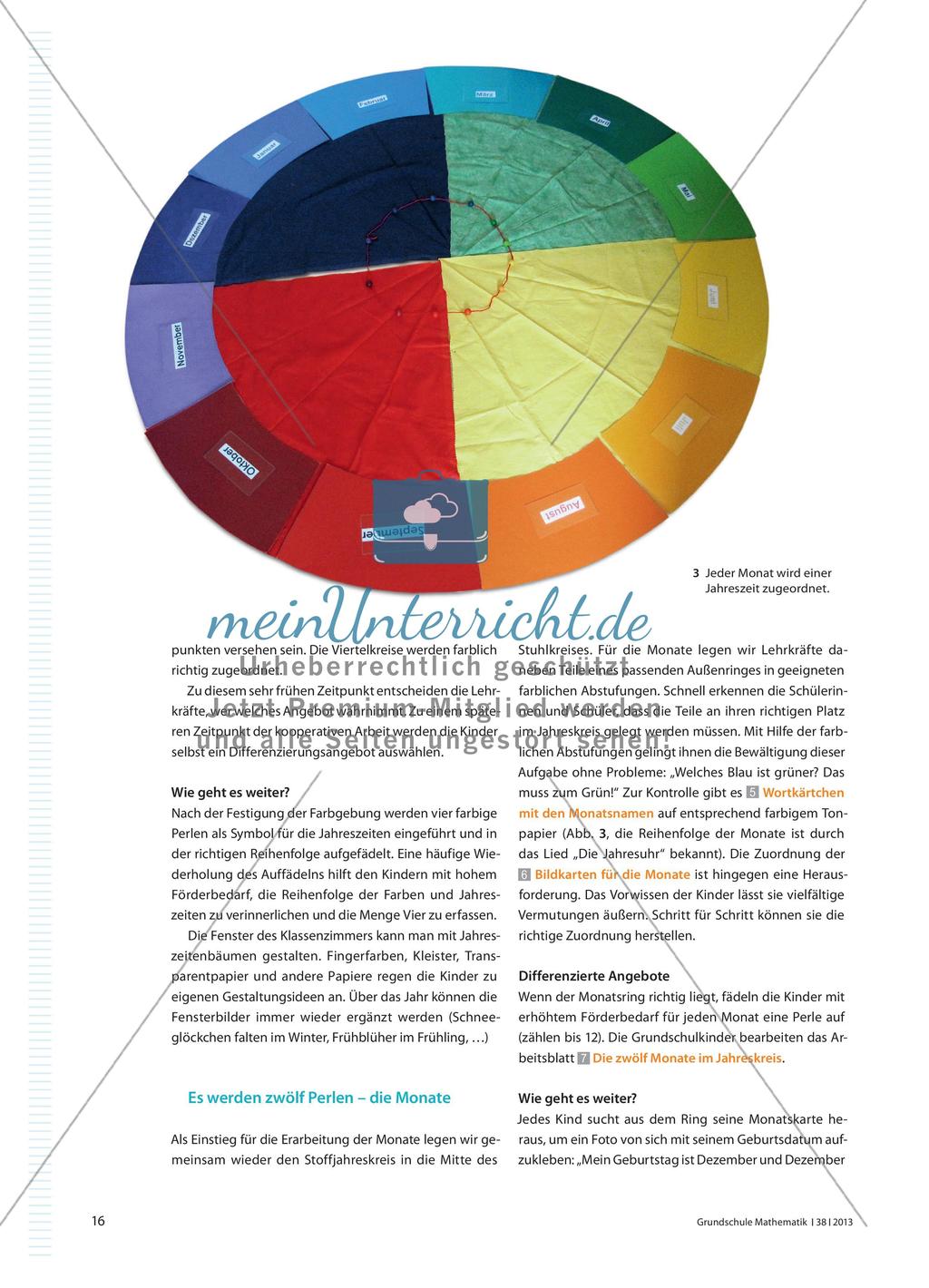 Das Jahr als Perlenschnur - Ein Unterrichtsvorhaben im inklusiven Unterricht Preview 3