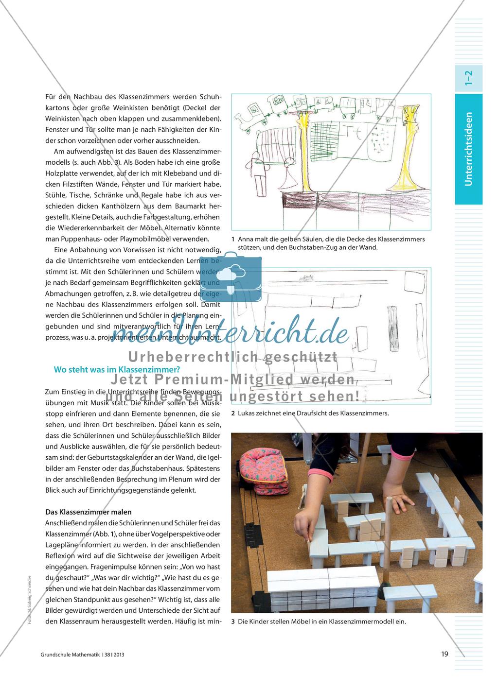 Wir schärfen unsern Blick für unser Klassenzimmer - Ansichten, Längen und räumliche Beziehungen bewusst wahrnehmen Preview 2