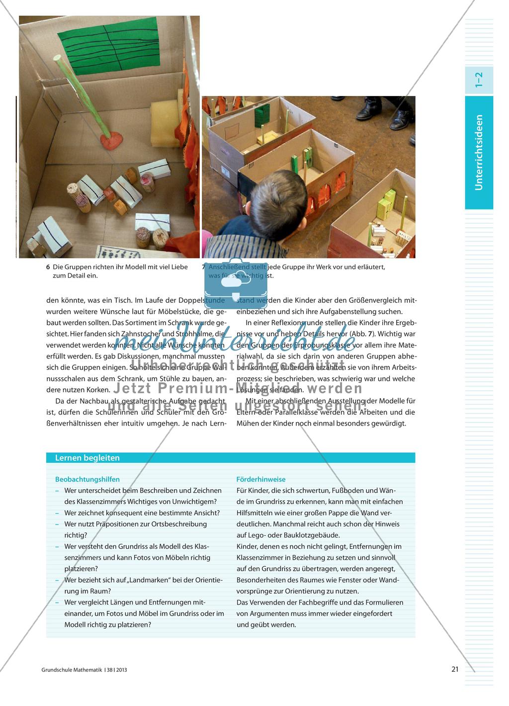 Wir schärfen unsern Blick für unser Klassenzimmer - Ansichten, Längen und räumliche Beziehungen bewusst wahrnehmen Preview 4