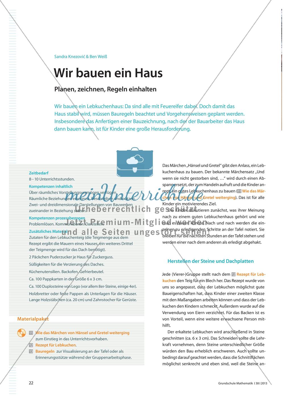Wir bauen ein Haus - Planen, zeichnen, Regeln einhalten Preview 1