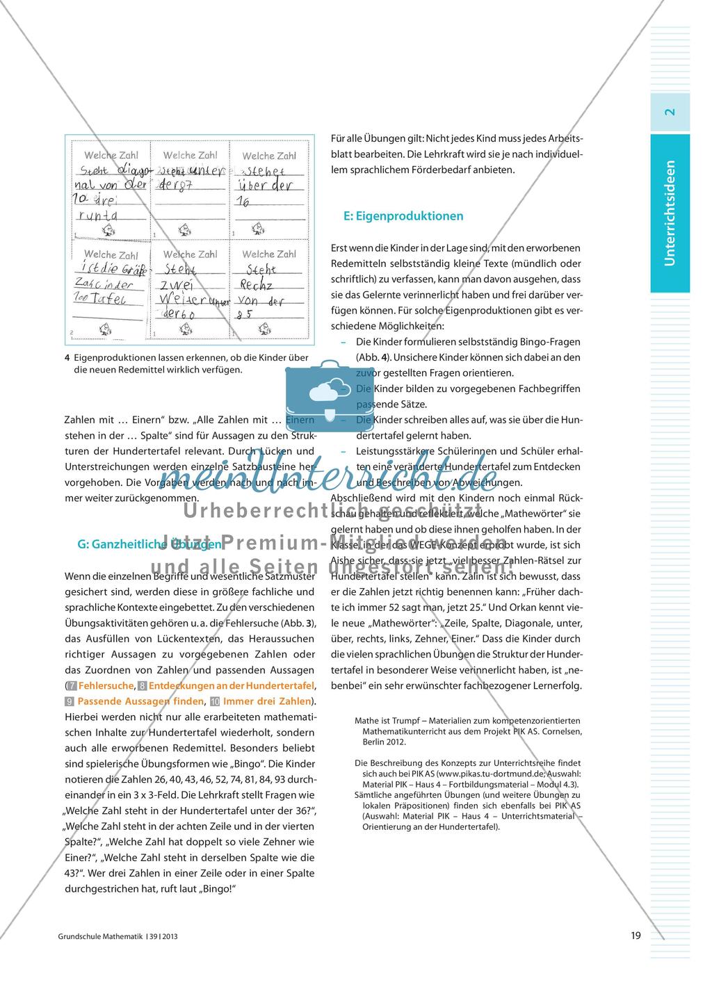 Sprachförderung im Fach mit Plan - Das WEGE-Konzept am Beispiel „Orientierung auf der Hundertertafel“ Preview 4