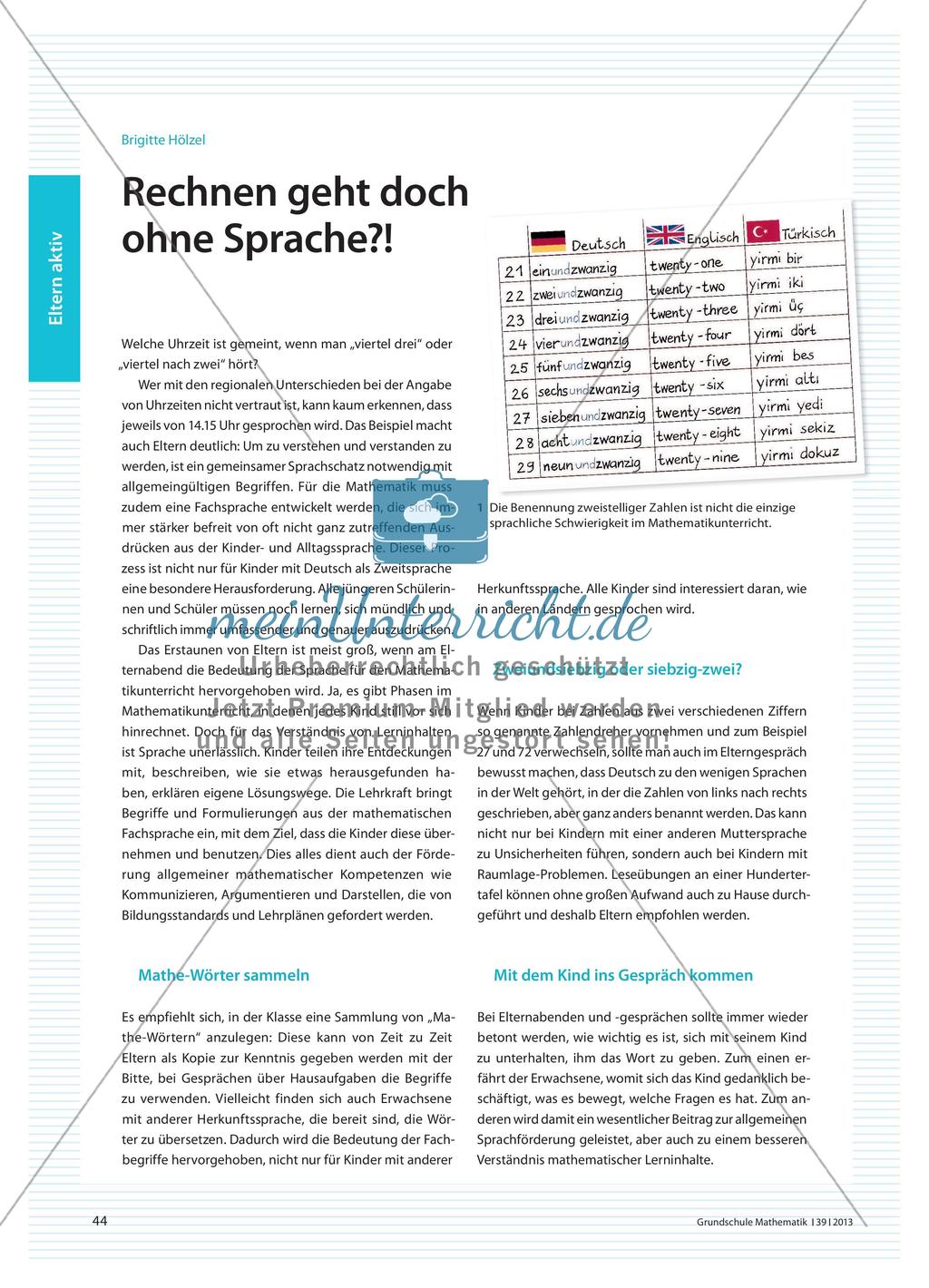 Rechnen geht doch ohne Sprache?! Preview 1